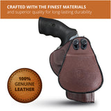 Leather OWB Paddle Holster For 5/6 Shot Revolvers 4" Barrel