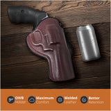 Leather OWB Paddle Holster For 5/6 Shot Revolvers 4" Barrel