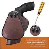 Leather OWB Paddle Holster For 5/6 Shot Revolvers 4" Barrel