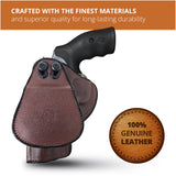 Leather OWB Paddle Holster For 5/6 Shot Revolvers 4" Barrel