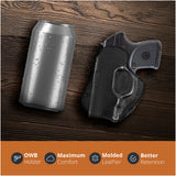 Leather OWB Paddle Holster For Small 380's Pistol, Ruger LCP