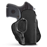 Leather OWB Paddle Holster For Small 380's Pistol, Ruger LCP