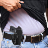 Leather OWB Paddle Holster For Small 380's Pistol, Ruger LCP