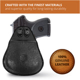 Leather OWB Paddle Holster For Small 380's Pistol, Ruger LCP
