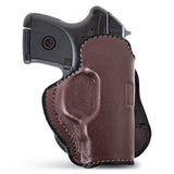 Leather OWB Paddle Holster For Small 380's Pistol, Ruger LCP
