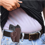 Leather OWB Paddle Holster For Small 380's Pistol, Ruger LCP