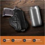 Leather OWB Paddle Holster For Small Guns 1911 3", Colt 1911 3"