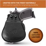 Leather OWB Paddle Holster For Small Guns 1911 3", Colt 1911 3"