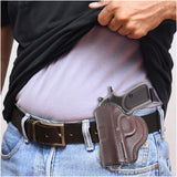 Leather OWB Paddle Holster For Small Guns 1911 3", Colt 1911 3"