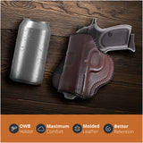 Leather OWB Paddle Holster For Small Guns 1911 3", Colt 1911 3"