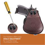 Leather OWB Paddle Holster For Small Guns 1911 3", Colt 1911 3"
