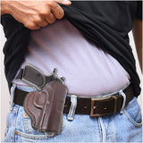 Leather OWB Paddle Holster For Small Guns 1911 3", Colt 1911 3"