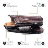 Leather OWB Paddle Holster For Small Guns 1911 3", Colt 1911 3"