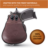 Leather OWB Paddle Holster For Small Guns 1911 3", Colt 1911 3"