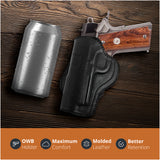 Leather OWB Paddle Holster For Guns 1911 4", Colt 1911 4"