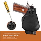 Leather OWB Paddle Holster For Guns 1911 4", Colt 1911 4"