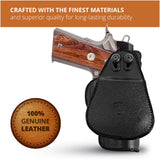 Leather OWB Paddle Holster For Guns 1911 4", Colt 1911 4"