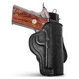 Leather OWB Paddle Holster For Guns 1911 4", Colt 1911 4"