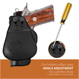 Leather OWB Paddle Holster For Guns 1911 4", Colt 1911 4"