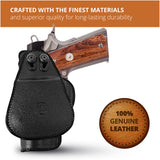 Leather OWB Paddle Holster For Guns 1911 4", Colt 1911 4"