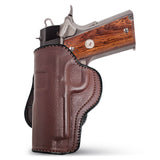 Leather OWB Paddle Holster For Guns 1911 4", Colt 1911 4"