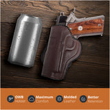 Leather OWB Paddle Holster For Guns 1911 4", Colt 1911 4"