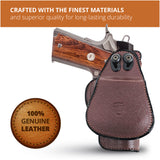 Leather OWB Paddle Holster For Guns 1911 4", Colt 1911 4"