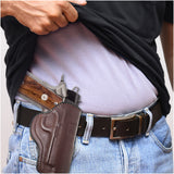 Leather OWB Paddle Holster For Guns 1911 4", Colt 1911 4"