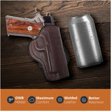 Leather OWB Paddle Holster For Guns 1911 4", Colt 1911 4"