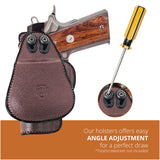 Leather OWB Paddle Holster For Guns 1911 4", Colt 1911 4"