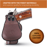 Leather OWB Paddle Holster For Guns 1911 4", Colt 1911 4"