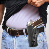 Leather OWB Paddle Holster For Guns 1911 5", Colt 1911 5"