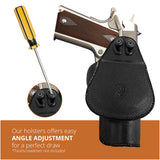 Leather OWB Paddle Holster For Guns 1911 5", Colt 1911 5"