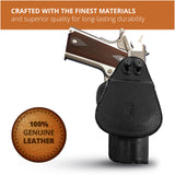Leather OWB Paddle Holster For Guns 1911 5", Colt 1911 5"