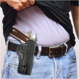 Leather OWB Paddle Holster For Guns 1911 5", Colt 1911 5"