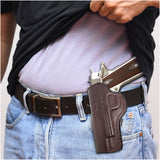 Leather OWB Paddle Holster For Guns 1911 5", Colt 1911 5"
