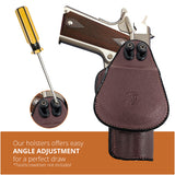 Leather OWB Paddle Holster For Guns 1911 5", Colt 1911 5"