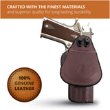 Leather OWB Paddle Holster For Guns 1911 5", Colt 1911 5"