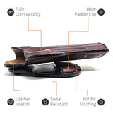 Leather OWB Paddle Holster For Guns 1911 5", Colt 1911 5"