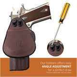 Leather OWB Paddle Holster For Guns 1911 5", Colt 1911 5"