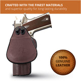 Leather OWB Paddle Holster For Guns 1911 5", Colt 1911 5"