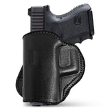 Leather OWB Paddle Holster For Glock 26, Walther P22 Nano