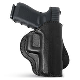 Leather OWB Paddle Holster For Glock 19, S&W M&P Compact 9mm
