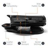 Leather OWB Paddle Holster For Glock 19, S&W M&P Compact 9mm