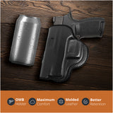 Leather OWB Paddle Holster For Glock 21, Beretta PX4 Storm