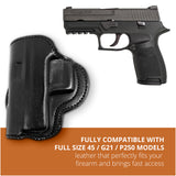Leather OWB Paddle Holster For Glock 21, Beretta PX4 Storm