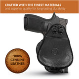 Leather OWB Paddle Holster For Glock 21, Beretta PX4 Storm