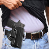 Leather OWB Paddle Holster For Glock 21, Beretta PX4 Storm