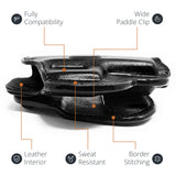 Leather OWB Paddle Holster For Glock 21, Beretta PX4 Storm