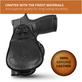 Leather OWB Paddle Holster For Glock 21, Beretta PX4 Storm